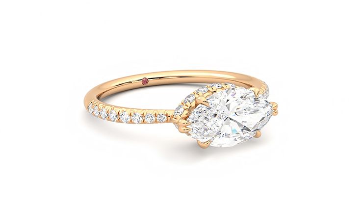 Taylor & Hart Nutmeg Marquise Engagement Ring 360 degree image 5