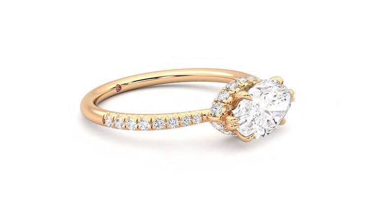 Taylor & Hart Nutmeg Marquise Engagement Ring 360 degree image 7