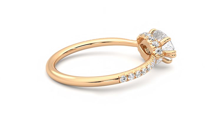 Taylor & Hart Nutmeg Marquise Engagement Ring 360 degree image 11