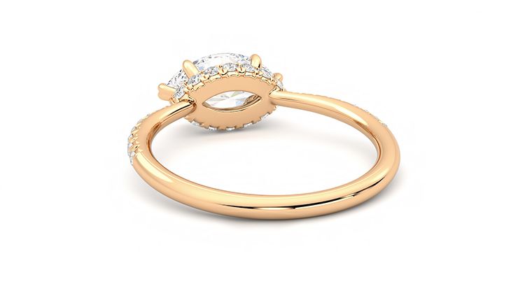 Taylor & Hart Nutmeg Marquise Engagement Ring 360 degree image 16