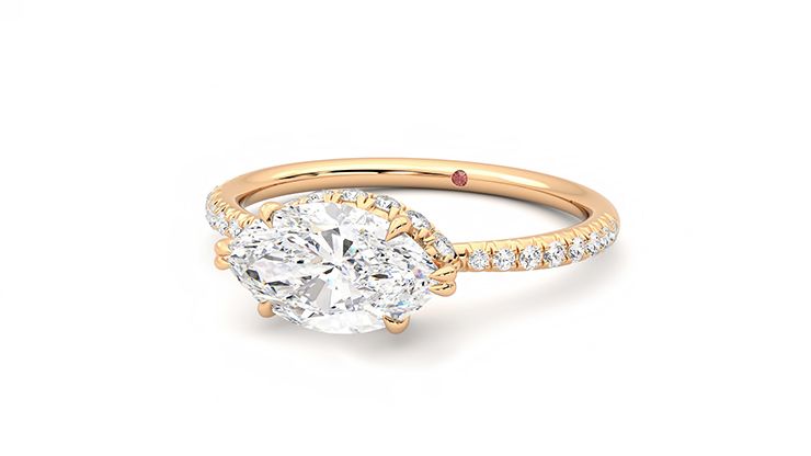 Taylor & Hart Nutmeg Marquise Engagement Ring 360 degree image 26