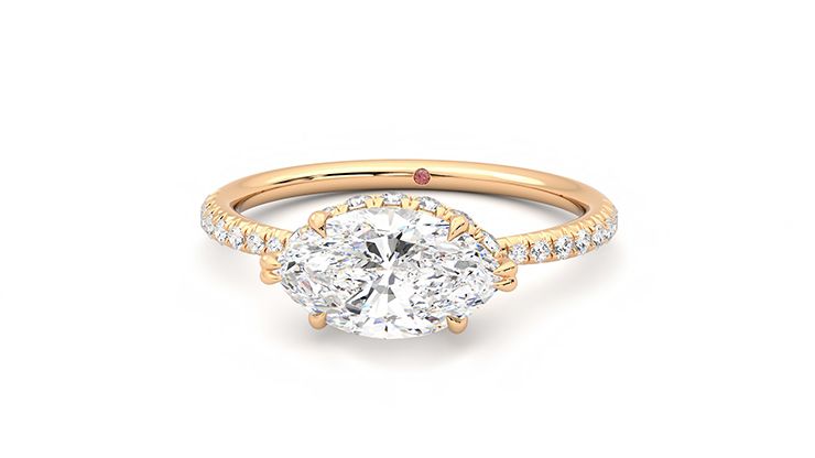 Taylor & Hart Nutmeg Marquise Engagement Ring 360 degree image 28