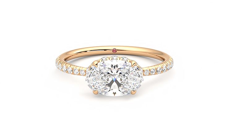 Taylor & Hart Nutmeg Oval Engagement Ring 360 degree image 0