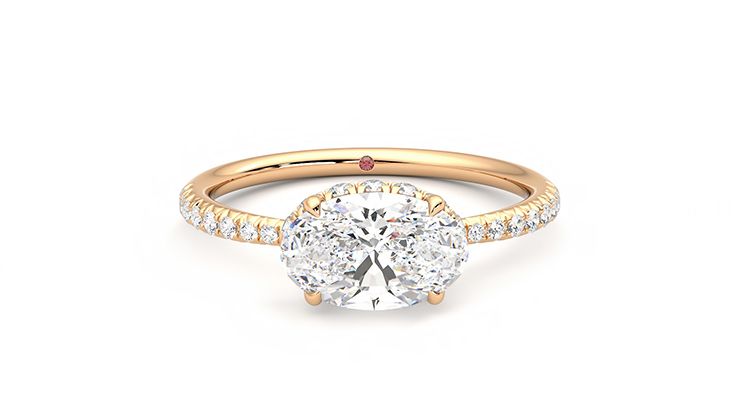 Taylor & Hart Nutmeg Oval Engagement Ring 360 degree image 1