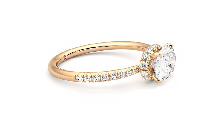 Taylor & Hart Nutmeg Oval Engagement Ring 360 degree image 8