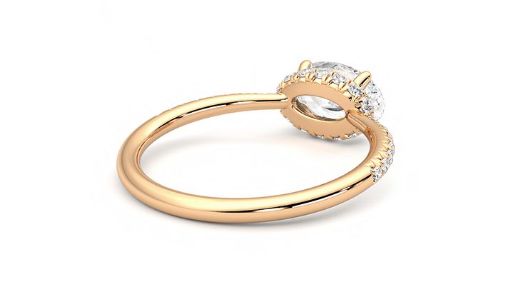 Taylor & Hart Nutmeg Oval Engagement Ring 360 degree image 13