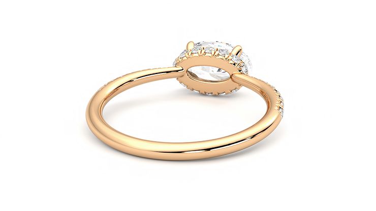 Taylor & Hart Nutmeg Oval Engagement Ring 360 degree image 14