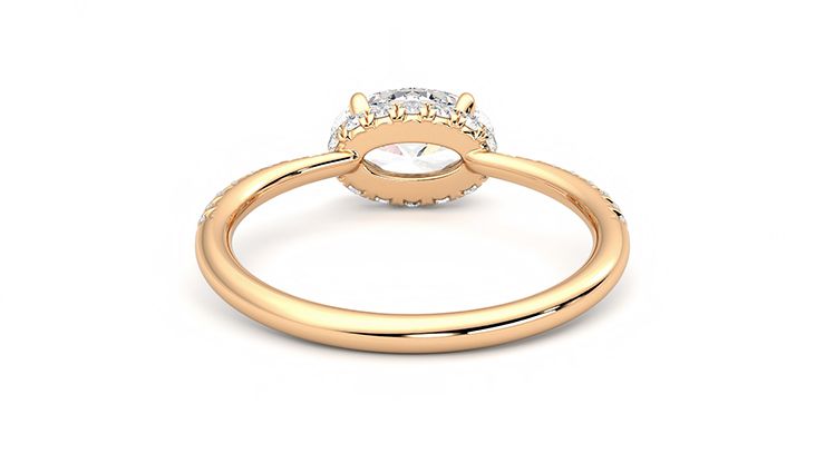 Taylor & Hart Nutmeg Oval Engagement Ring 360 degree image 15