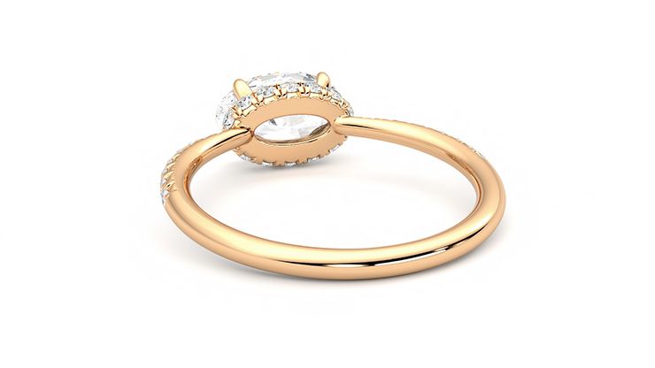 Taylor & Hart Nutmeg Oval Engagement Ring 360 degree image 16