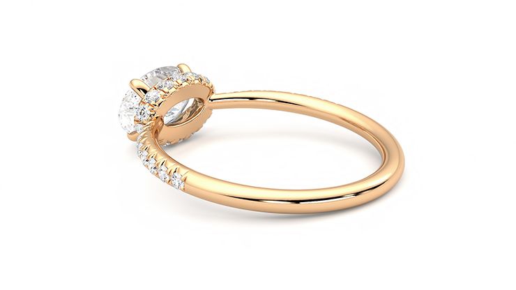 Taylor & Hart Nutmeg Oval Engagement Ring 360 degree image 18