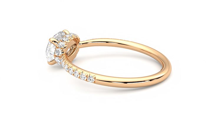 Taylor & Hart Nutmeg Oval Engagement Ring 360 degree image 19