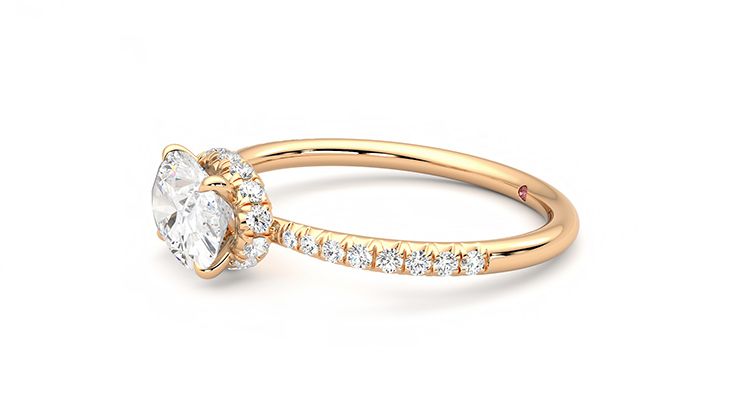 Taylor & Hart Nutmeg Oval Engagement Ring 360 degree image 22