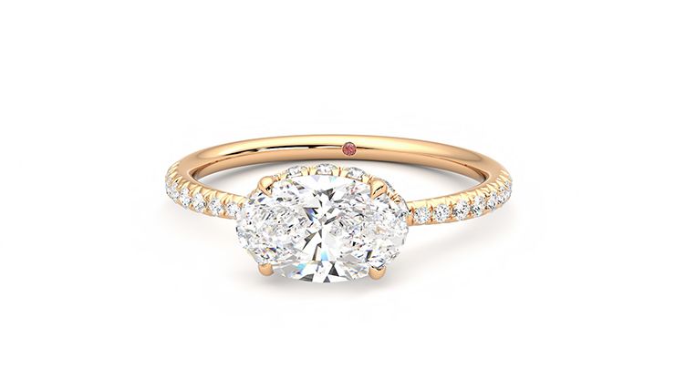 Taylor & Hart Nutmeg Oval Engagement Ring 360 degree image 28