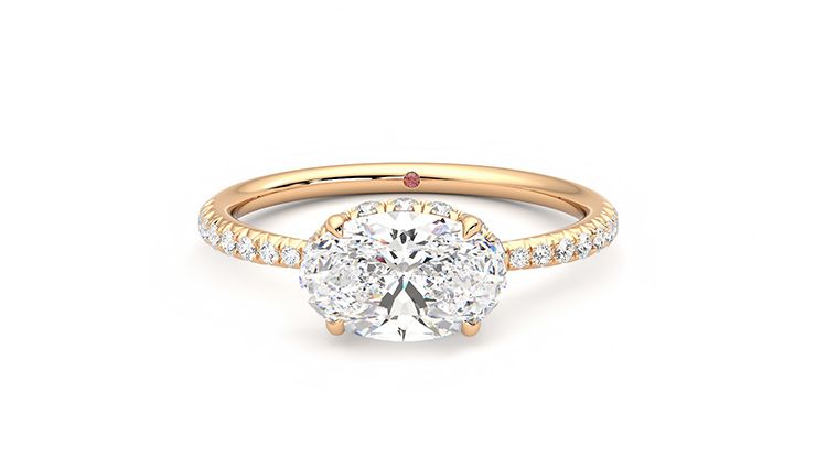 Taylor & Hart Nutmeg Oval Engagement Ring 360 degree image 29