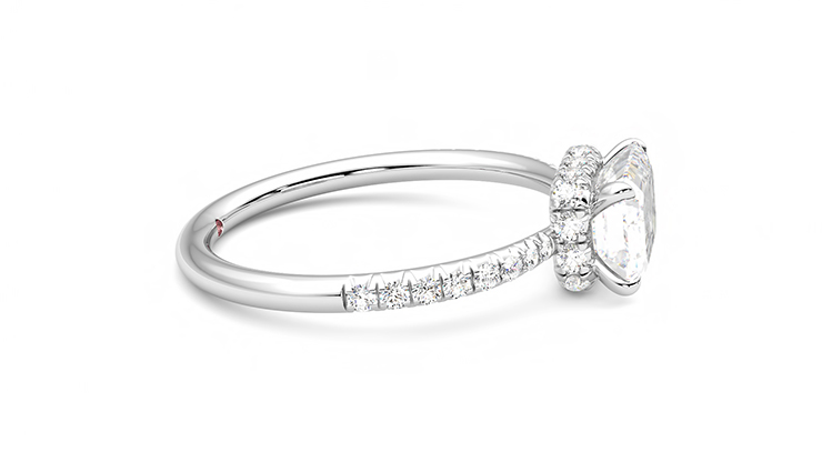Taylor & Hart Nutmeg Emerald Engagement Ring 360 degree image 9