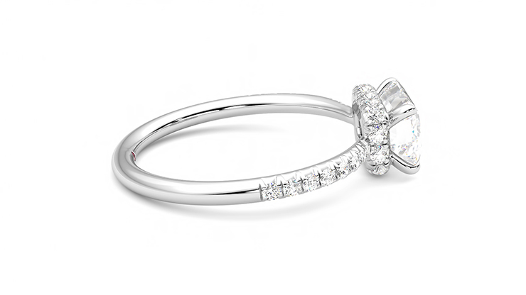 Taylor & Hart Nutmeg Emerald Engagement Ring 360 degree image 10