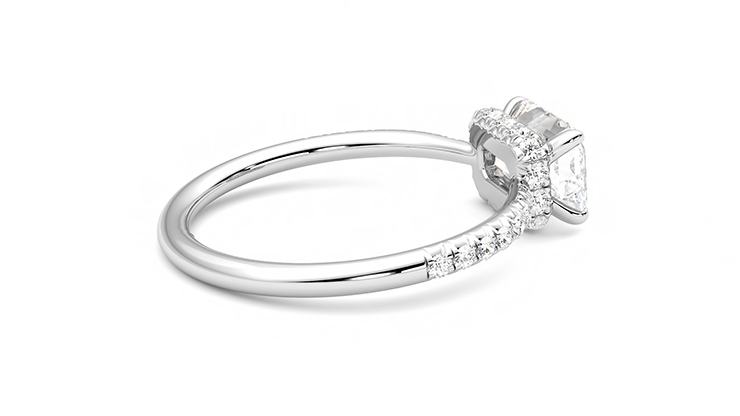 Taylor & Hart Nutmeg Emerald Engagement Ring 360 degree image 11