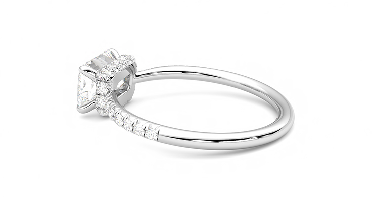 Taylor & Hart Nutmeg Emerald Engagement Ring 360 degree image 19