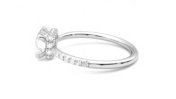 Taylor & Hart Nutmeg Emerald Engagement Ring 360 degree image 20