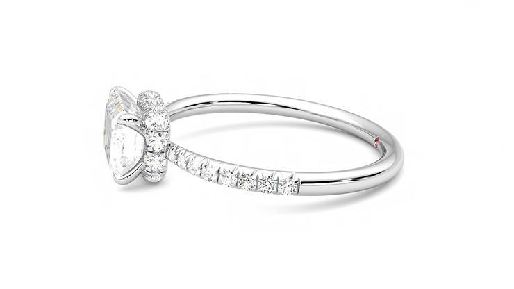 Taylor & Hart Nutmeg Emerald Engagement Ring 360 degree image 21