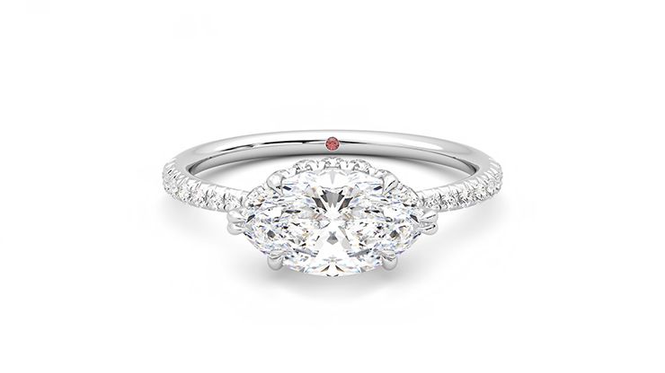 Taylor & Hart Nutmeg Marquise Engagement Ring 360 degree image 0