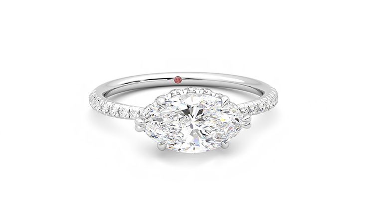 Taylor & Hart Nutmeg Marquise Engagement Ring 360 degree image 2