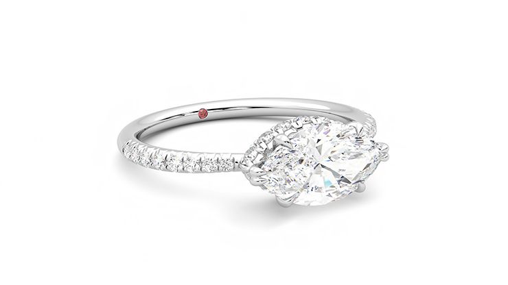 Taylor & Hart Nutmeg Marquise Engagement Ring 360 degree image 5