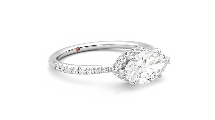 Taylor & Hart Nutmeg Marquise Engagement Ring 360 degree image 6