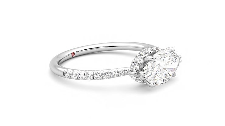 Taylor & Hart Nutmeg Marquise Engagement Ring 360 degree image 7