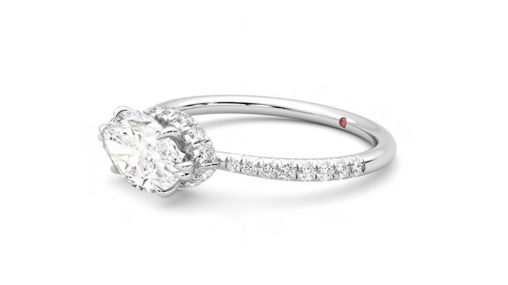 Taylor & Hart Nutmeg Marquise Engagement Ring 360 degree image 23