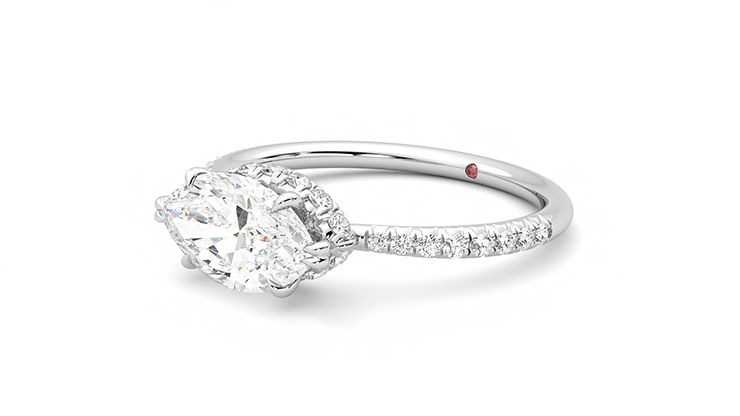 Taylor & Hart Nutmeg Marquise Engagement Ring 360 degree image 24