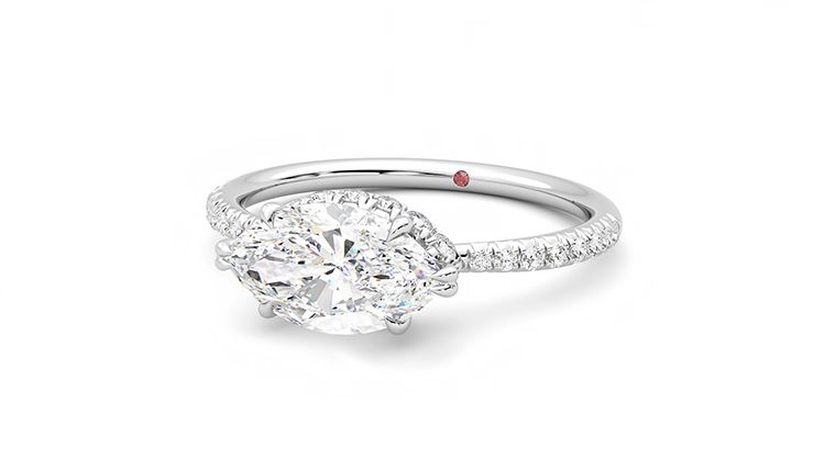 Taylor & Hart Nutmeg Marquise Engagement Ring 360 degree image 26