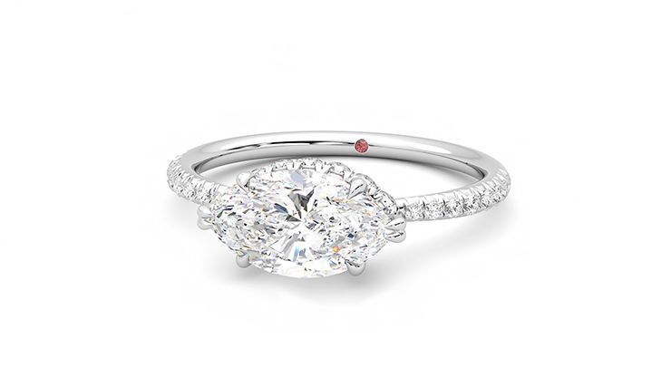 Taylor & Hart Nutmeg Marquise Engagement Ring 360 degree image 27