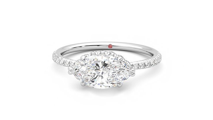 Taylor & Hart Nutmeg Marquise Engagement Ring 360 degree image 28
