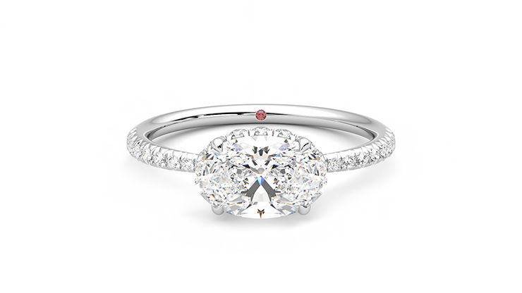 Taylor & Hart Nutmeg Oval Engagement Ring 360 degree image 0