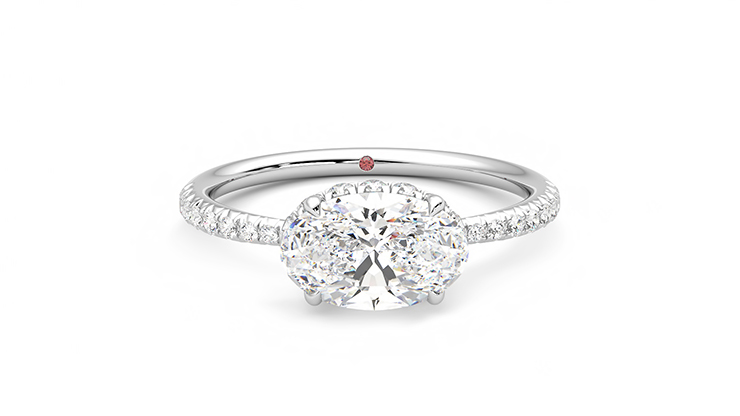 Taylor & Hart Nutmeg Oval Engagement Ring 360 degree image 1