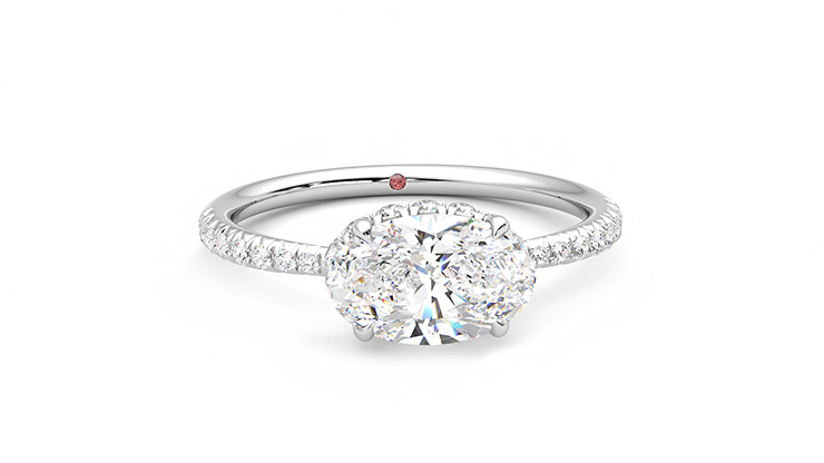Taylor & Hart Nutmeg Oval Engagement Ring 360 degree image 2