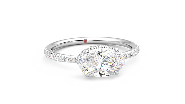 Taylor & Hart Nutmeg Oval Engagement Ring 360 degree image 3
