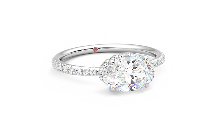 Taylor & Hart Nutmeg Oval Engagement Ring 360 degree image 4