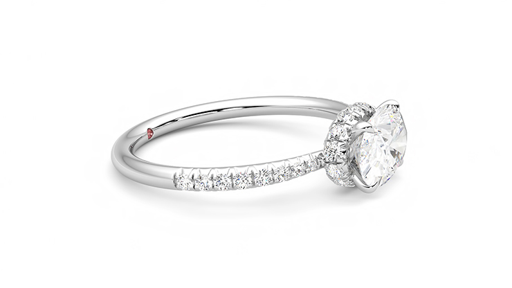 Taylor & Hart Nutmeg Oval Engagement Ring 360 degree image 8