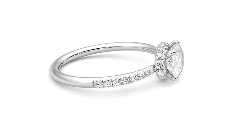 Taylor & Hart Nutmeg Oval Engagement Ring 360 degree image 9