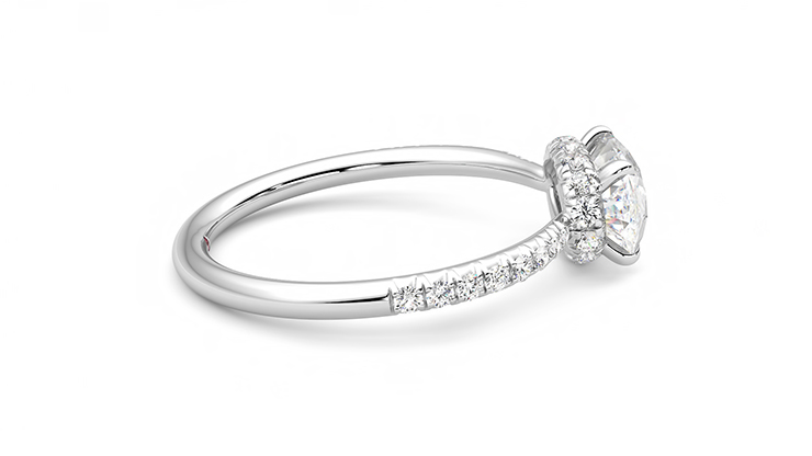 Taylor & Hart Nutmeg Oval Engagement Ring 360 degree image 10
