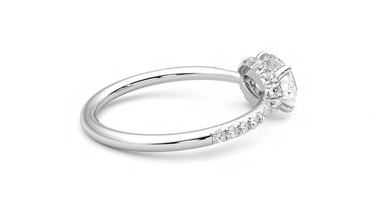 Taylor & Hart Nutmeg Oval Engagement Ring 360 degree image 11
