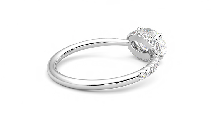 Taylor & Hart Nutmeg Oval Engagement Ring 360 degree image 12