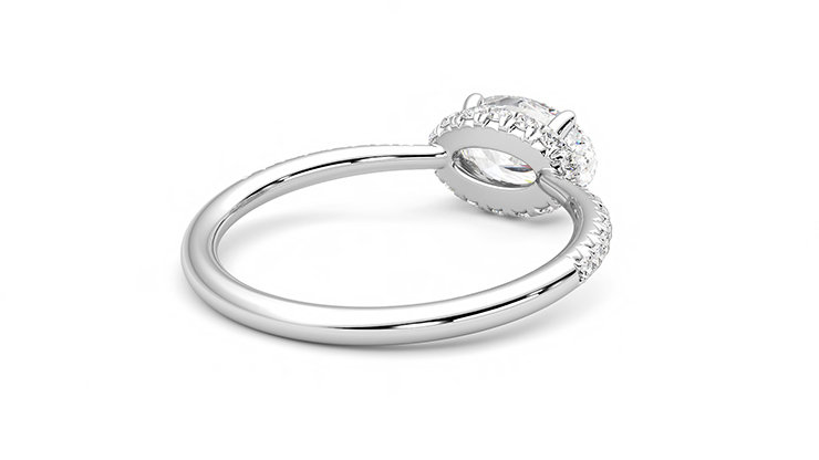 Taylor & Hart Nutmeg Oval Engagement Ring 360 degree image 13