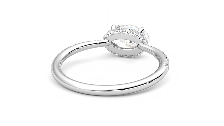 Taylor & Hart Nutmeg Oval Engagement Ring 360 degree image 14