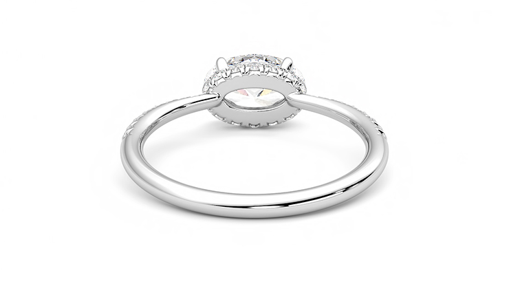 Taylor & Hart Nutmeg Oval Engagement Ring 360 degree image 15