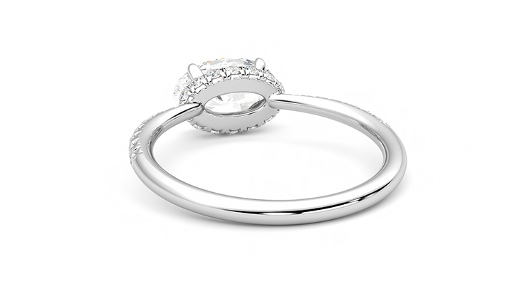 Taylor & Hart Nutmeg Oval Engagement Ring 360 degree image 16