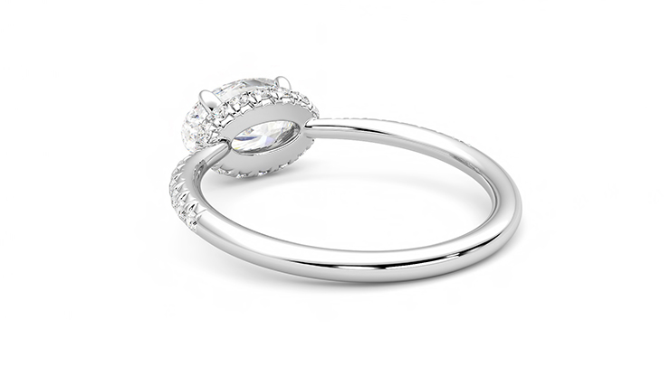 Taylor & Hart Nutmeg Oval Engagement Ring 360 degree image 17