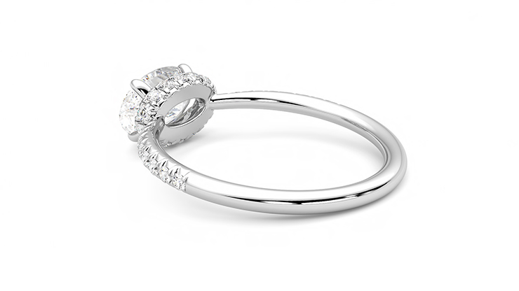 Taylor & Hart Nutmeg Oval Engagement Ring 360 degree image 18